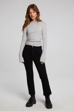 Chaser Brand Hailey Heather Grey Long Sleeve Online