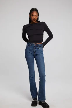 Chaser Brand Hailey Licorice Long Sleeve Cheap