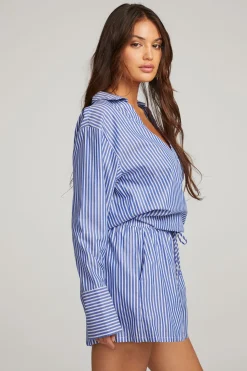 Chaser Brand Haley Marmont Stripe Blouse Shop