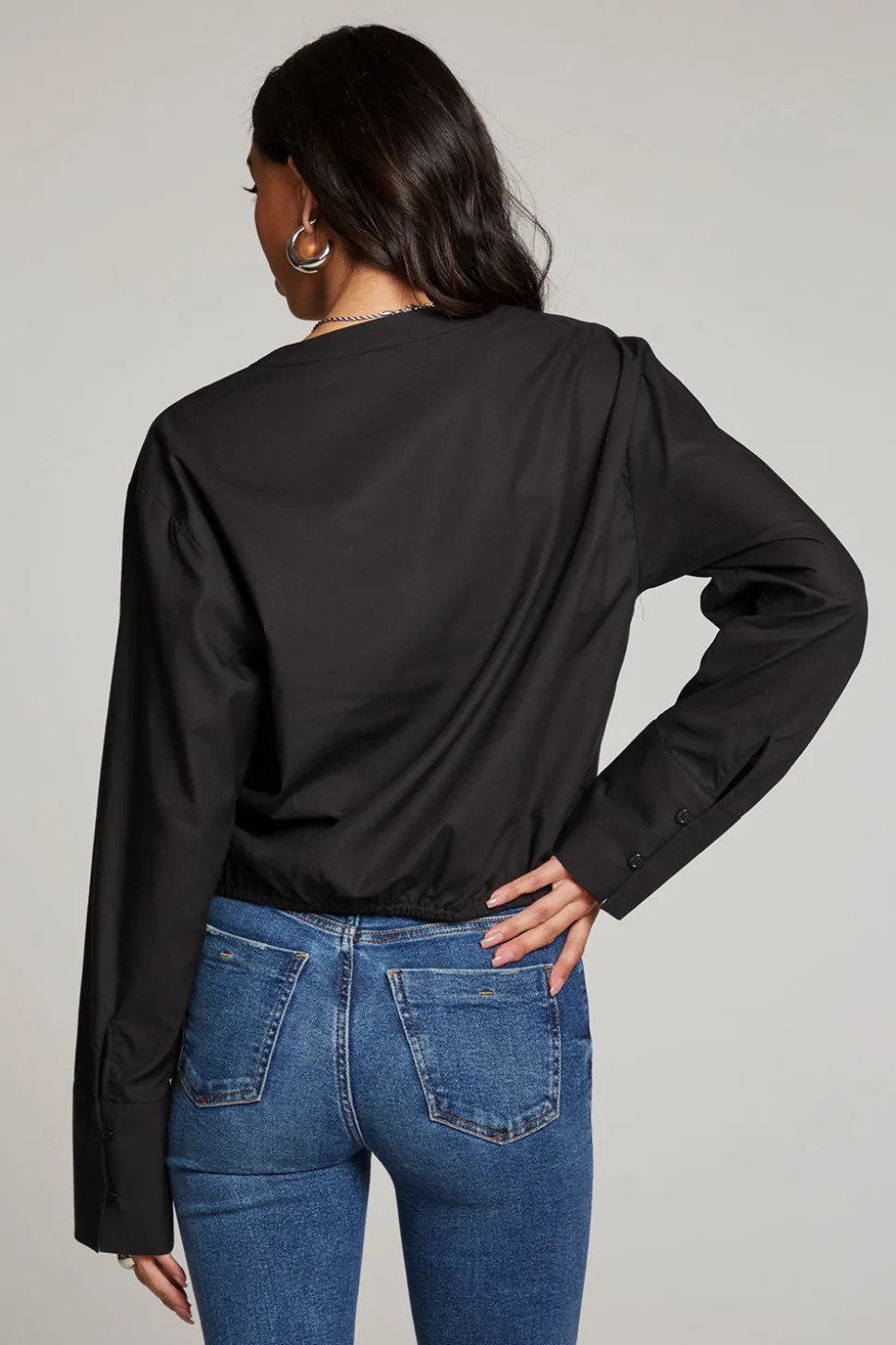 Chaser Brand Haleyy Licorice Blouse Discount