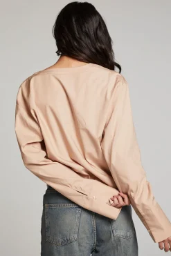 Chaser Brand Haleyy Warm Taupe Blouse Shop
