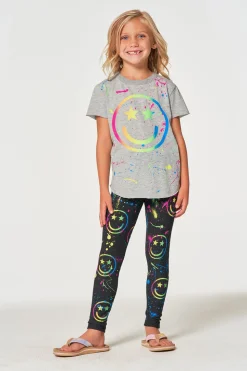 Chaser Brand Happy Face Leggings Cheap