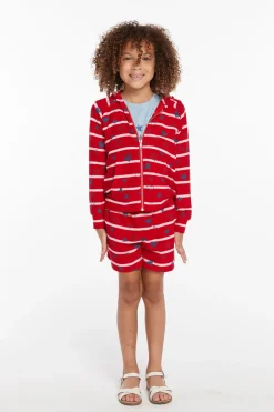 Chaser Brand Heart Stripe Girls Shorts Discount