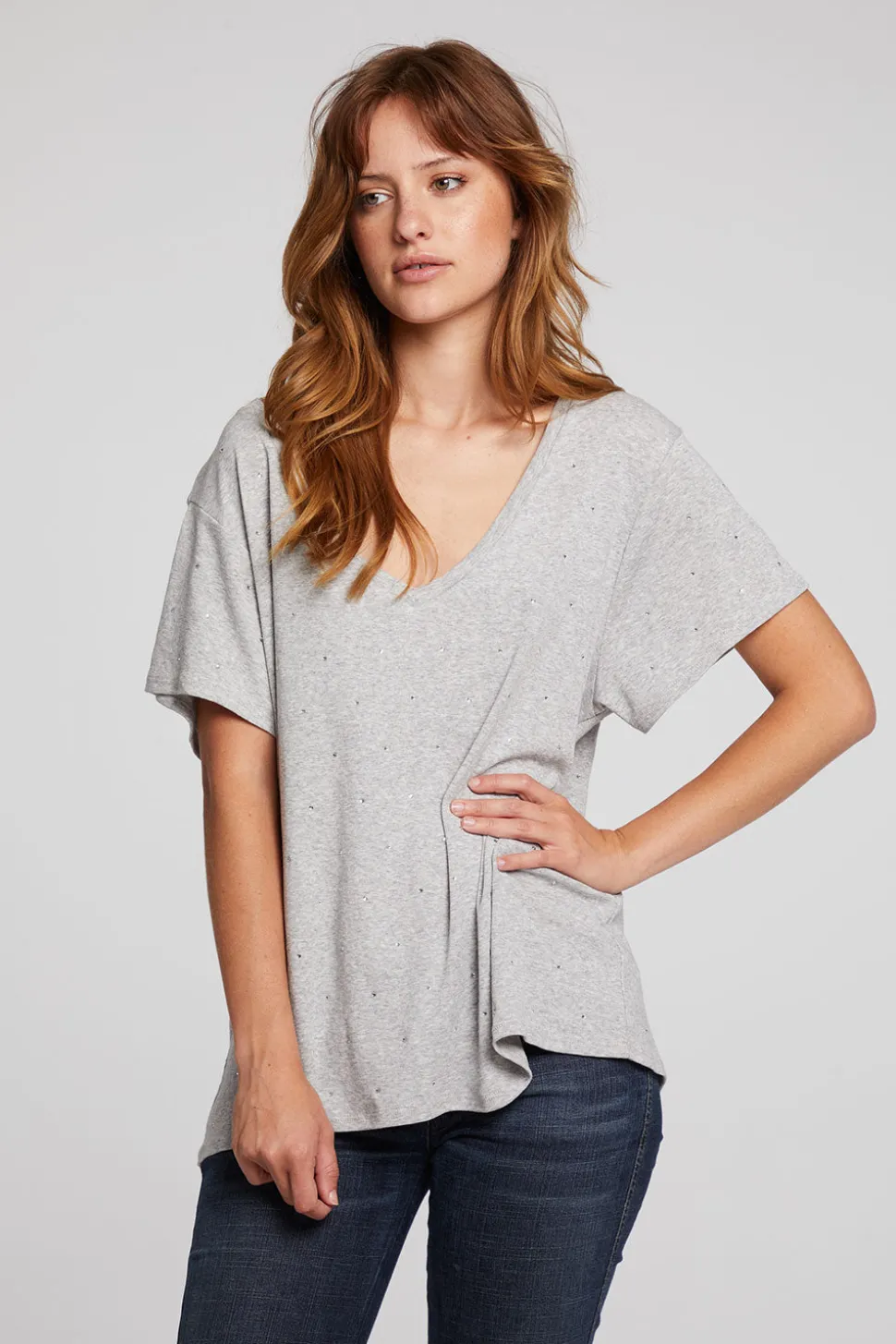 Chaser Brand Hyacinth Heather Grey Tee Online
