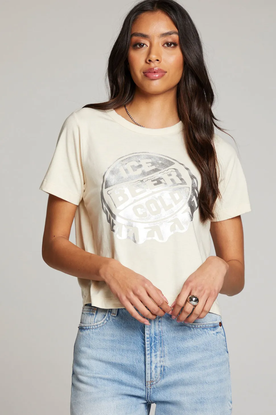 Chaser Brand Ice Cold Beer Embroidery Tee Store