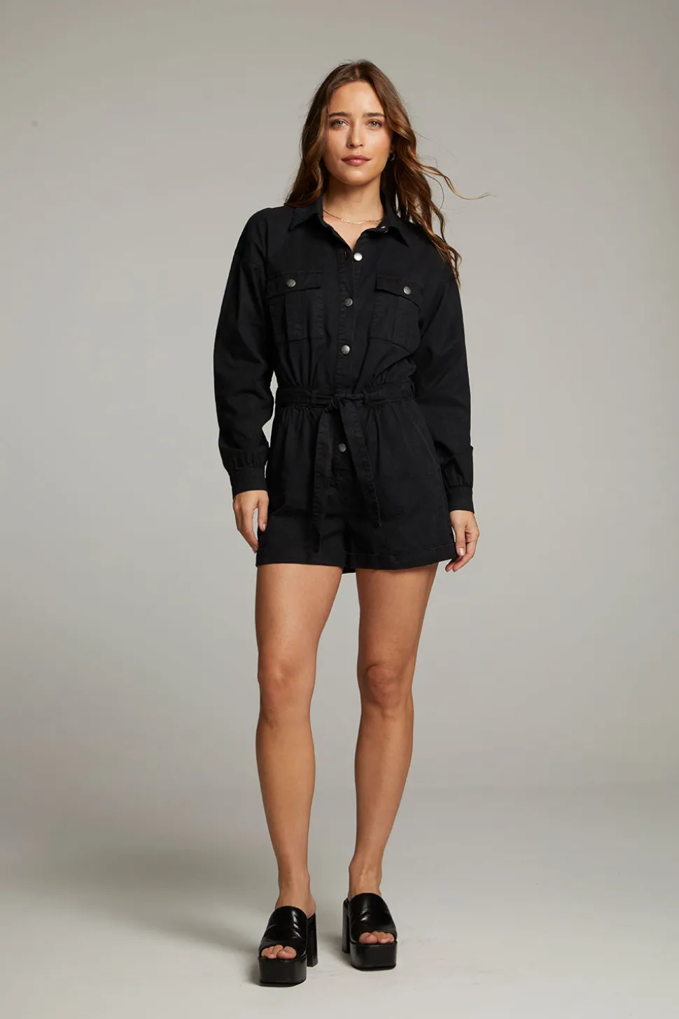 Chaser Brand Isabella Licorice Romper Shop
