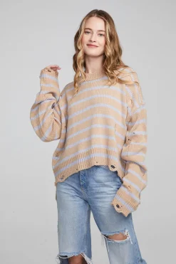Chaser Brand Jax Fairfax Stripe Pullover Cheap