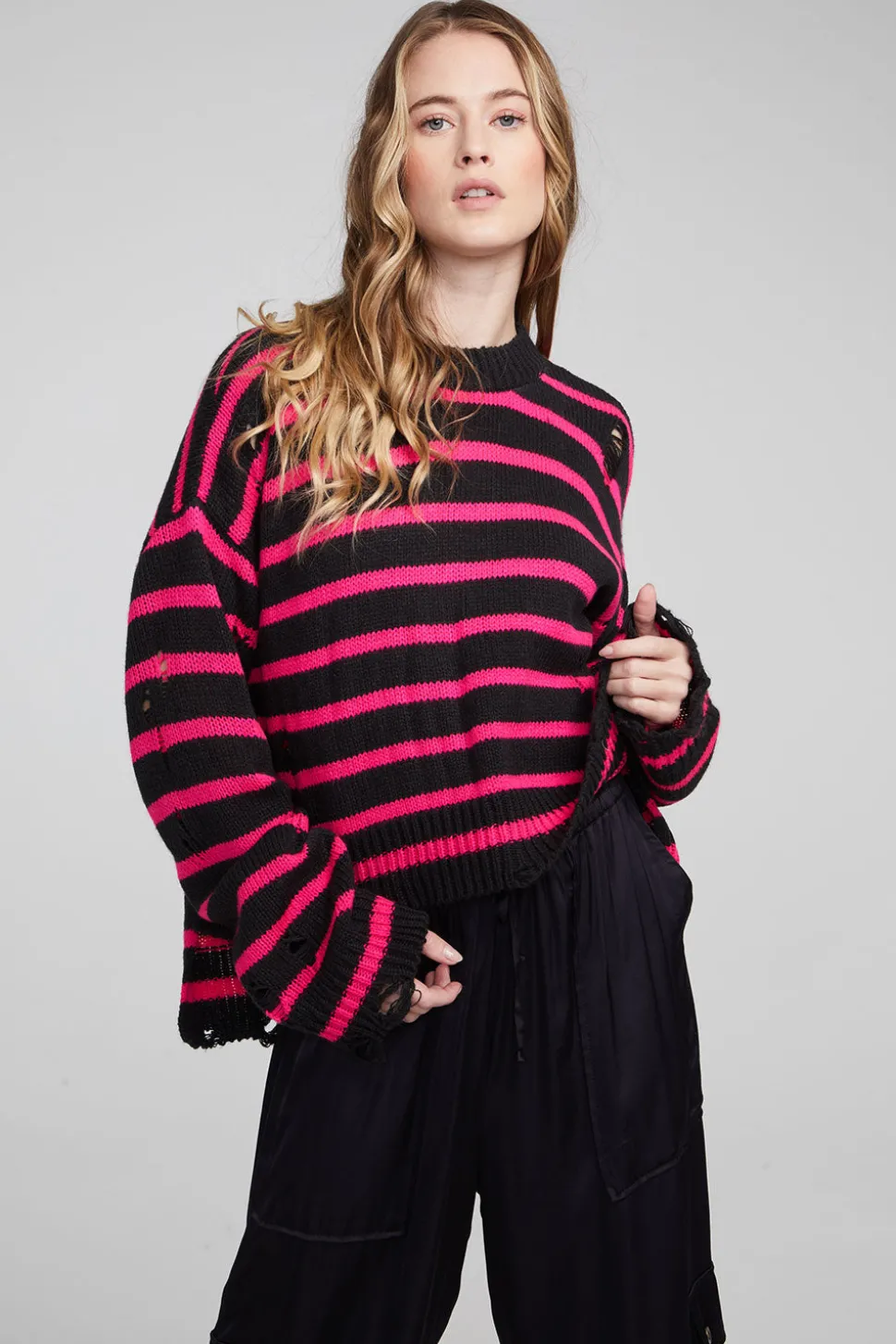 Chaser Brand Jax Melrose Stripe Pullover Clearance