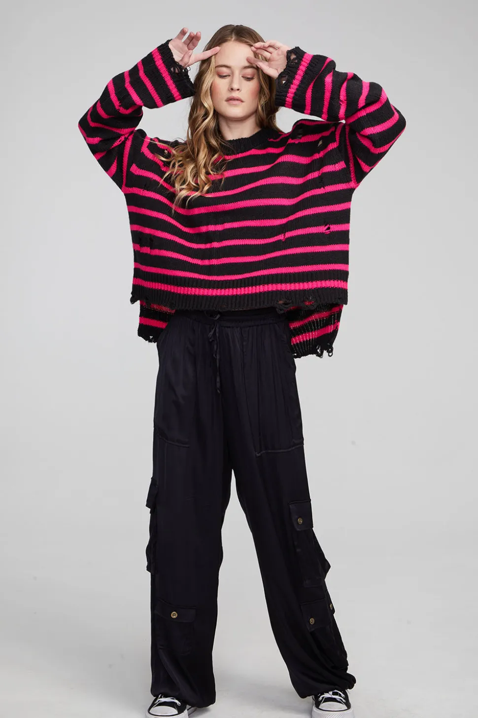Chaser Brand Jax Melrose Stripe Pullover Clearance