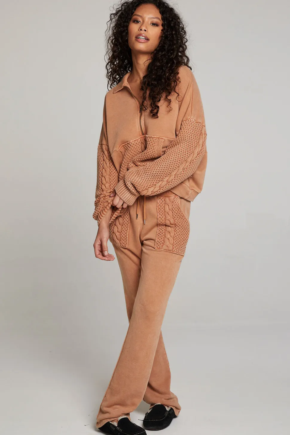 Chaser Brand Joe Toffee Half Zip New