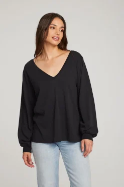 Chaser Brand Kara Black Long Sleeve Online