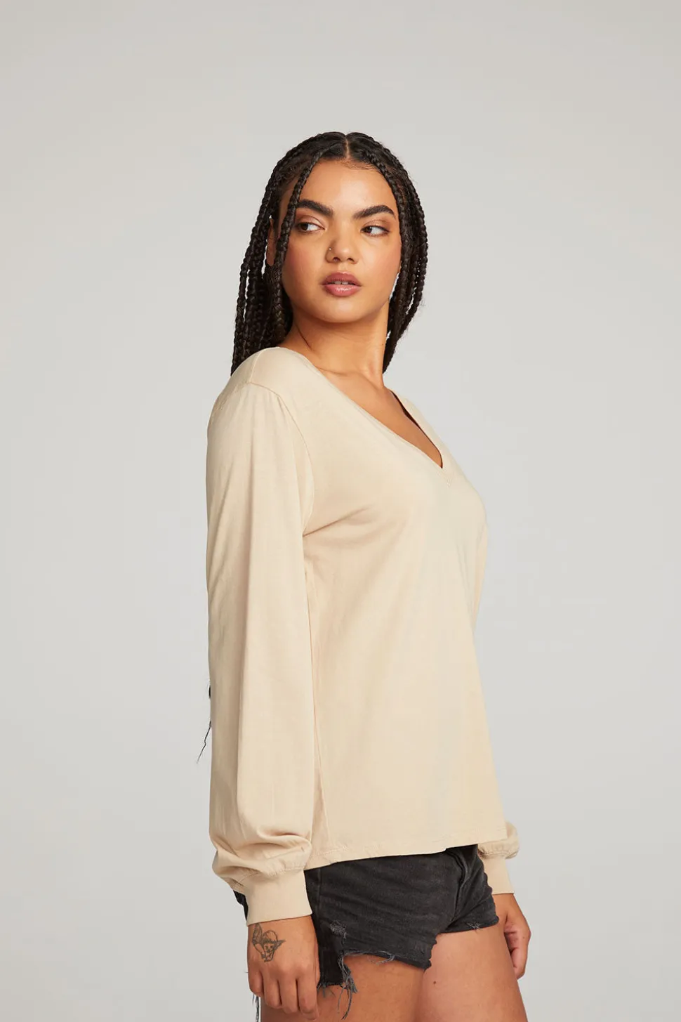 Chaser Brand Kara Cappuccino Long Sleeve Outlet