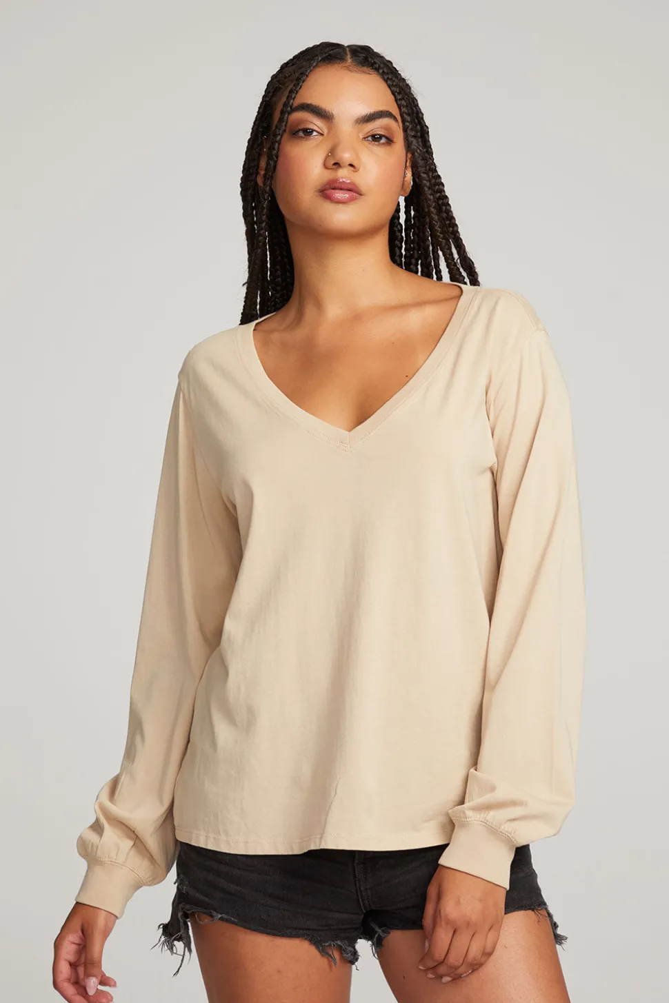 Chaser Brand Kara Cappuccino Long Sleeve Outlet