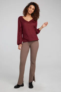 Chaser Brand Kara Wine Red Long Sleeve Online