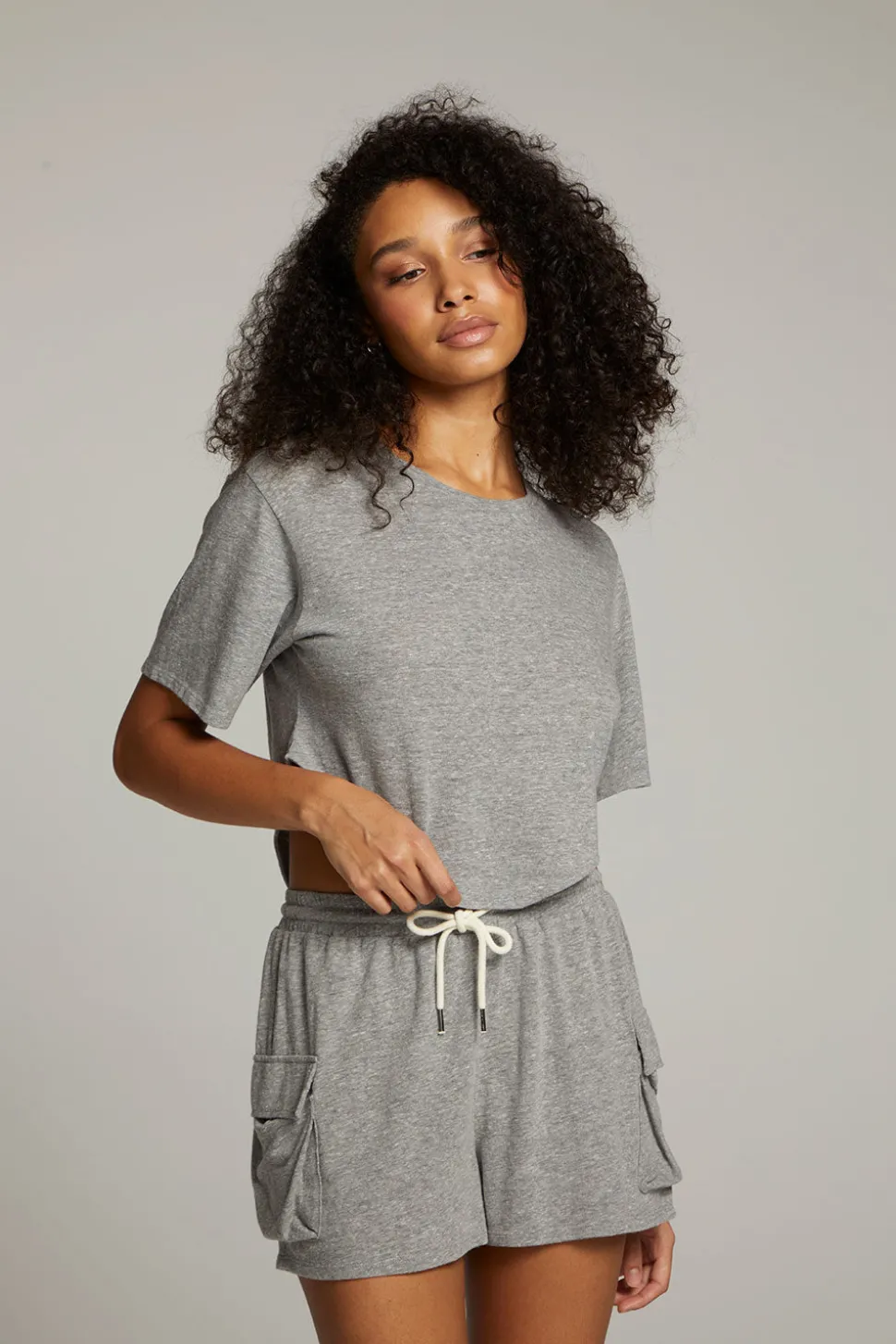 Chaser Brand Kylie Streaky Grey Tee Cheap