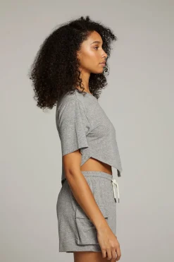 Chaser Brand Kylie Streaky Grey Tee Cheap