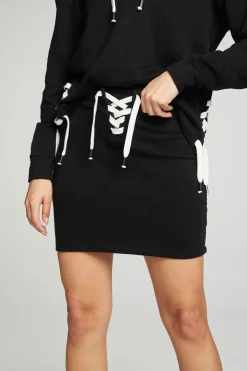 Chaser Brand Lace Up Mini Skirt Flash Sale