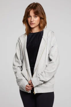 Chaser Brand Lex Heather Grey Zip Up Hoodie Shop