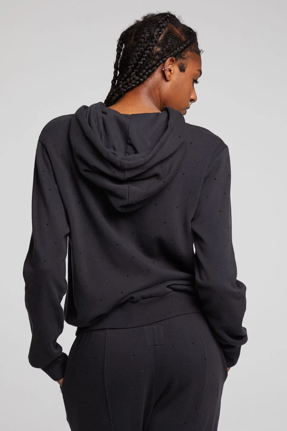 Chaser Brand Lex Licorice Zip Up Hoodie New