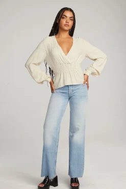 Chaser Brand Liberty Bark-White Blouse Hot