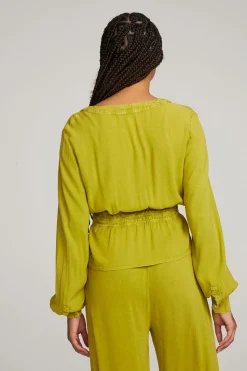 Chaser Brand Liberty Citron Blouse Hot