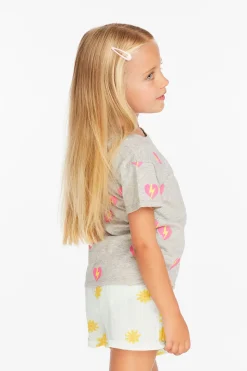 Chaser Brand Lightning Heart Girls Tee Shop