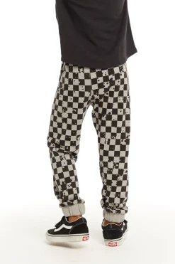 Chaser Brand Lightning Splatter Checker Joggers Sale