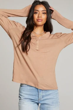 Chaser Brand Lotus Warm Taupe Long Sleeve Shop