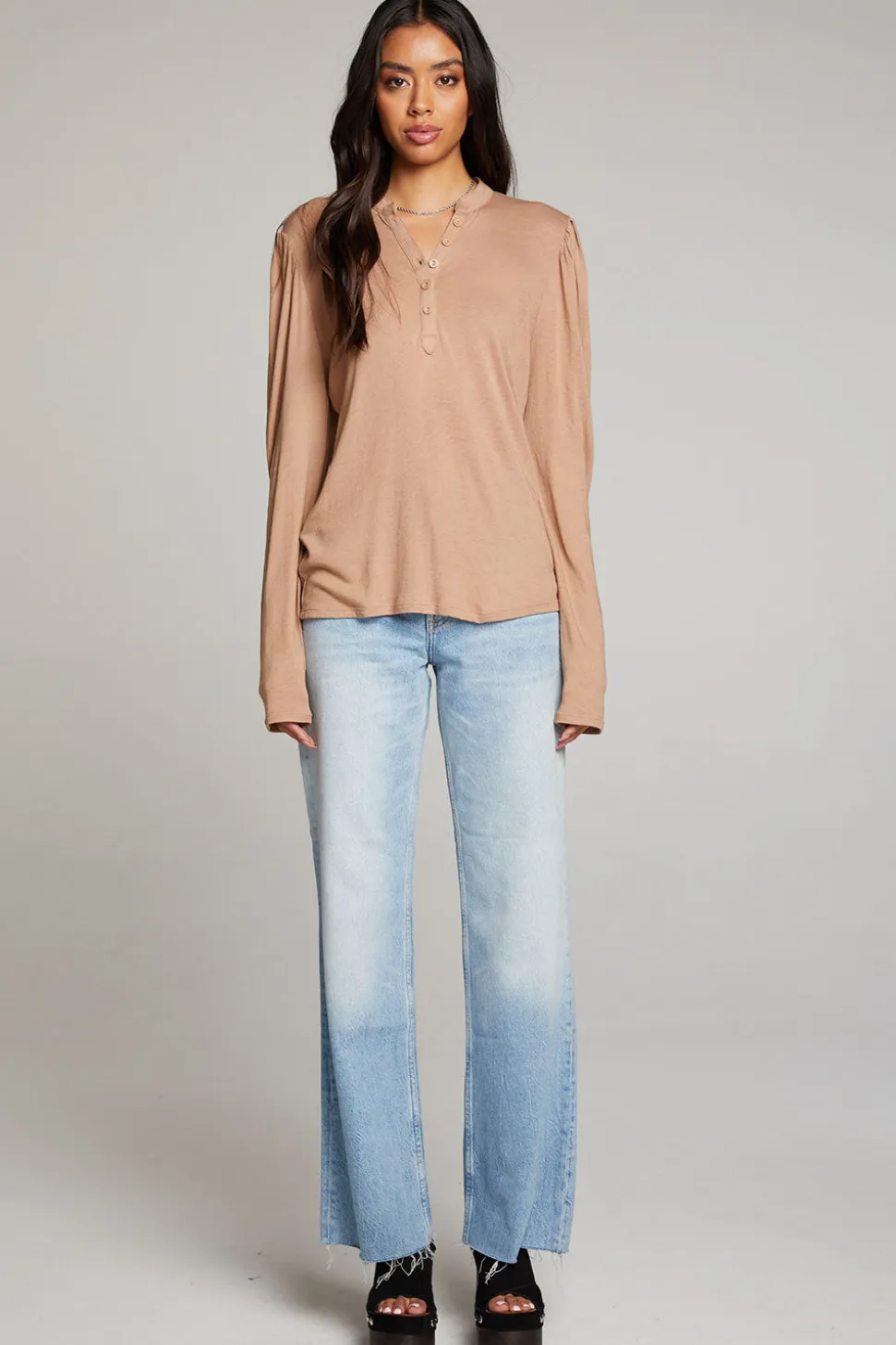 Chaser Brand Lotus Warm Taupe Long Sleeve Shop