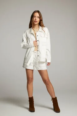 Chaser Brand Louise White Button Down Cheap