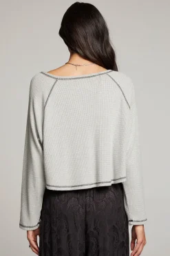 Chaser Brand Lucy Heather Grey Long Sleeve Online