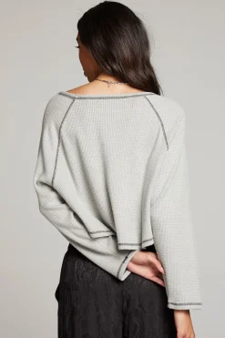 Chaser Brand Lucy Heather Grey Long Sleeve Online