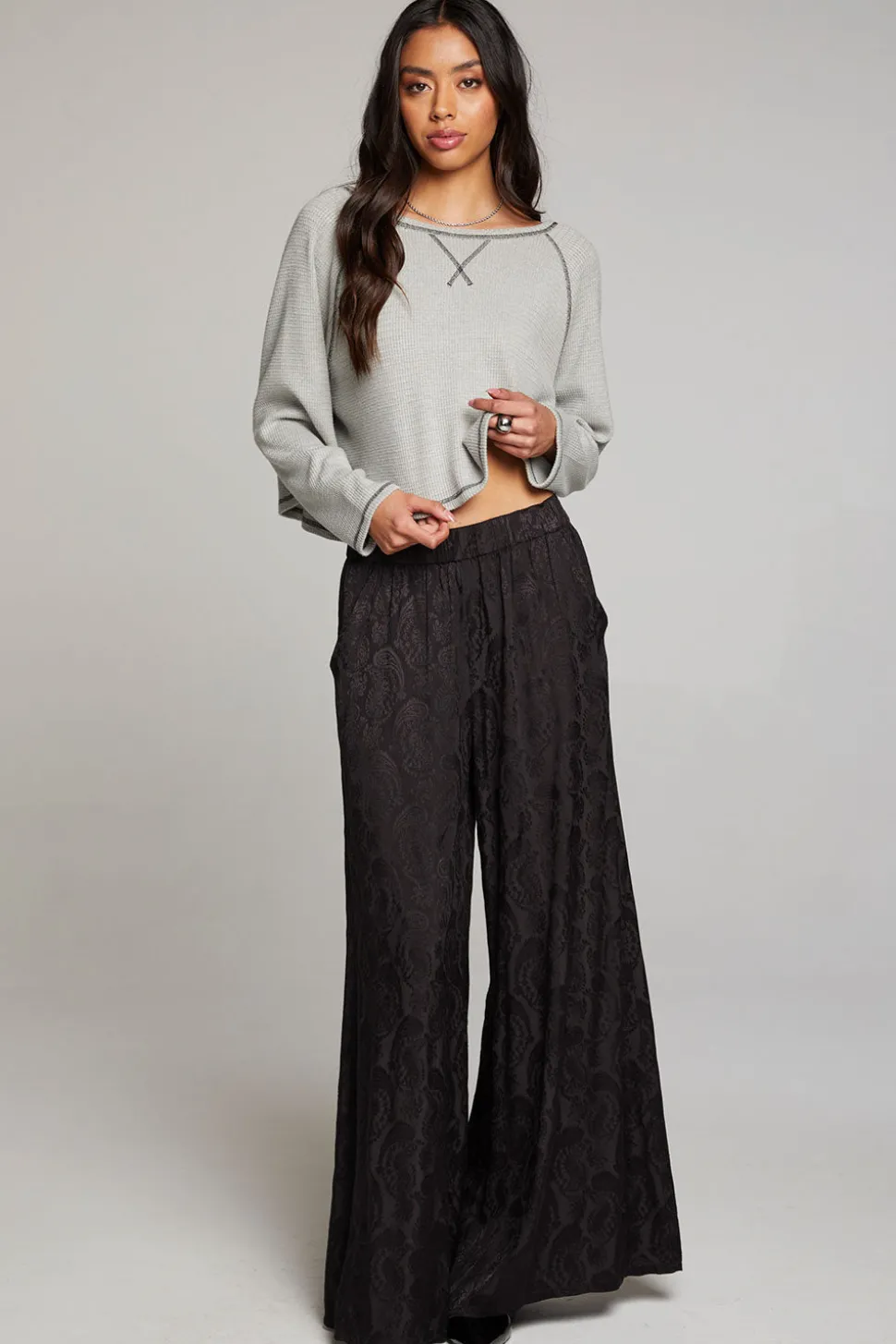 Chaser Brand Lucy Heather Grey Long Sleeve Online