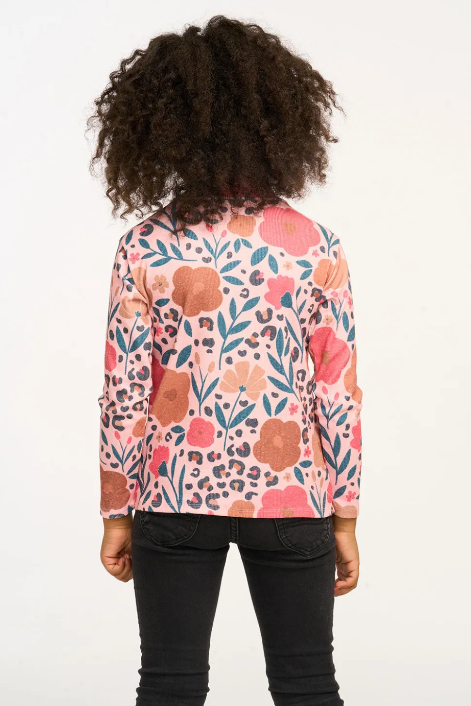 Chaser Brand Lynn Dark Floral & Leopard Print Mock Turtle Neck Hot