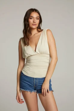 Chaser Brand Magic Whitecap Grey And Piquant Green Reversible Tank Top Cheap