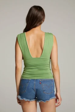 Chaser Brand Magic Whitecap Grey And Piquant Green Reversible Tank Top Cheap