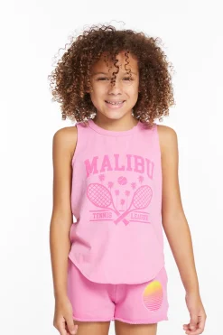 Chaser Brand Malibu Girls Vintage Jersey Shirttail Muscle Best