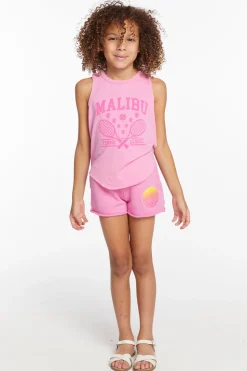 Chaser Brand Malibu Girls Vintage Jersey Shirttail Muscle Best
