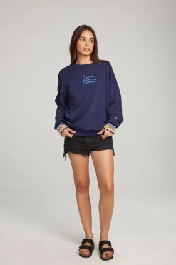 Chaser Brand Mama Embroidery Pullover New