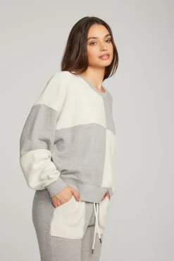 Chaser Brand Marie Heather Grey Pullover Online