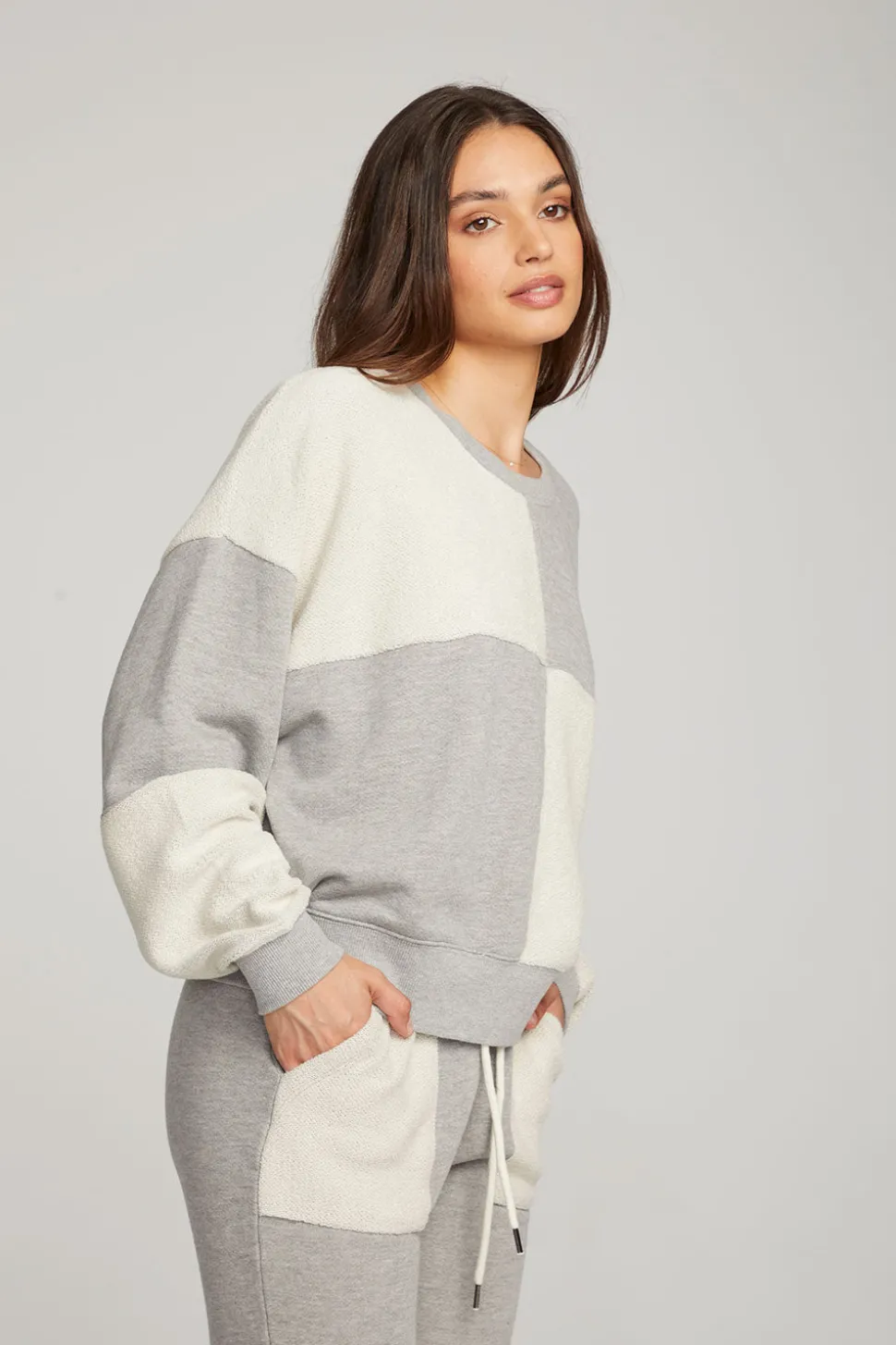 Chaser Brand Marie Heather Grey Pullover Online