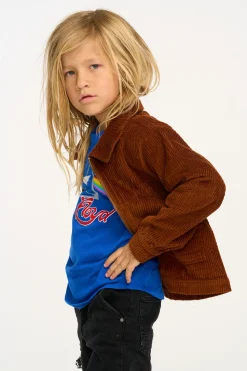 Chaser Brand Martin Walnut Brown Zip Up Corduroy Jacket Online