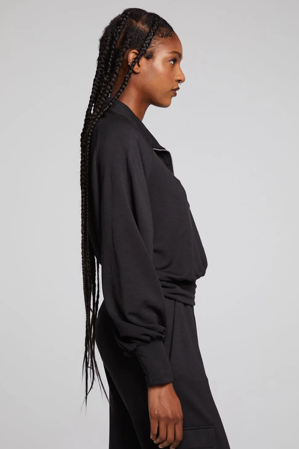 Chaser Brand Midnight Licorice Half Zip Best Sale