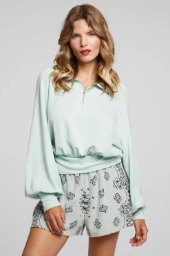 Chaser Brand Midnight Matcha Half Zip Flash Sale