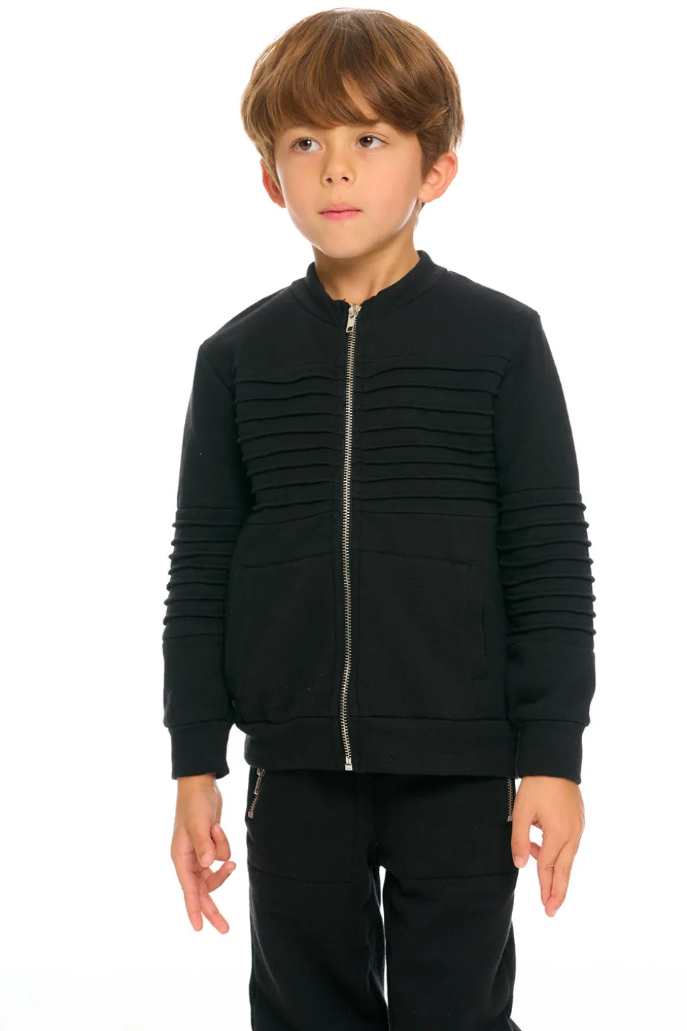 Chaser Brand Mock Neck Moto Zip Jacket Hot