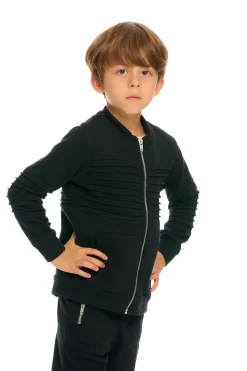 Chaser Brand Mock Neck Moto Zip Jacket Hot