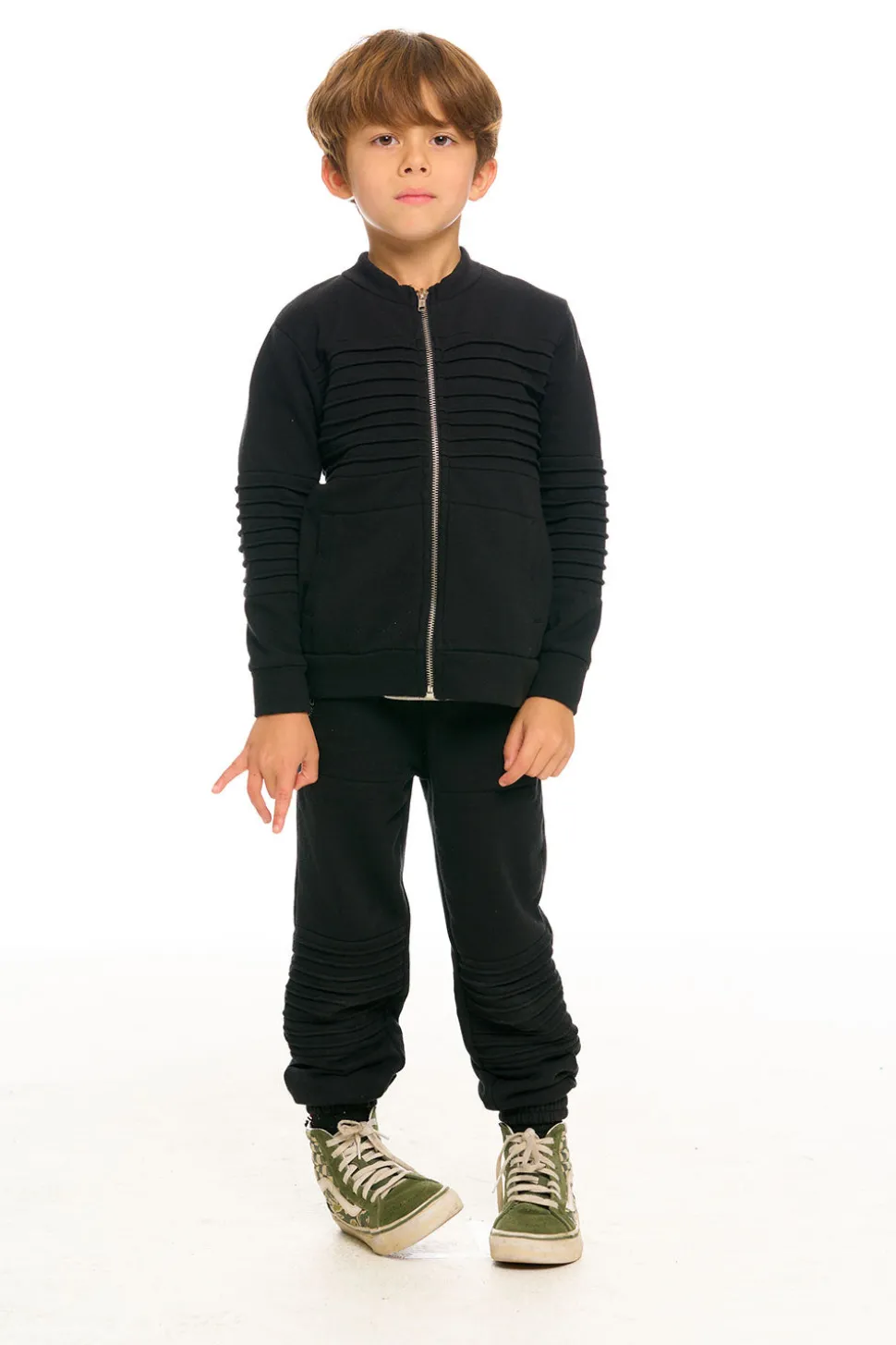 Chaser Brand Mock Neck Moto Zip Jacket Hot