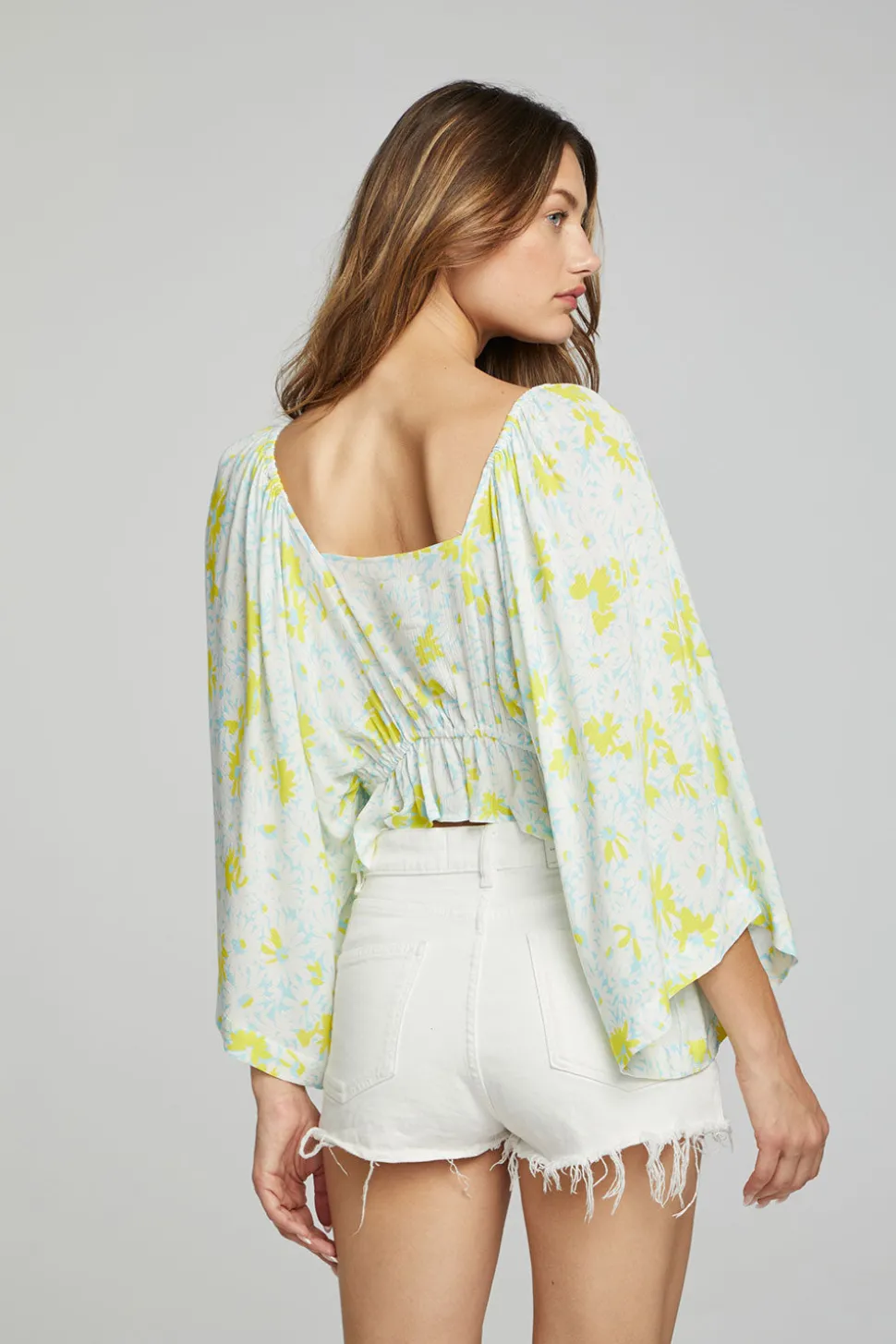 Chaser Brand Monarch Crop Top - Daisy Floral Print Outlet