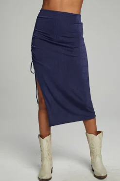 Chaser Brand Mullen Midi Skirt - Dark Denim Fashion