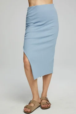 Chaser Brand Mullen Midi Skirt - Faded Denim Hot
